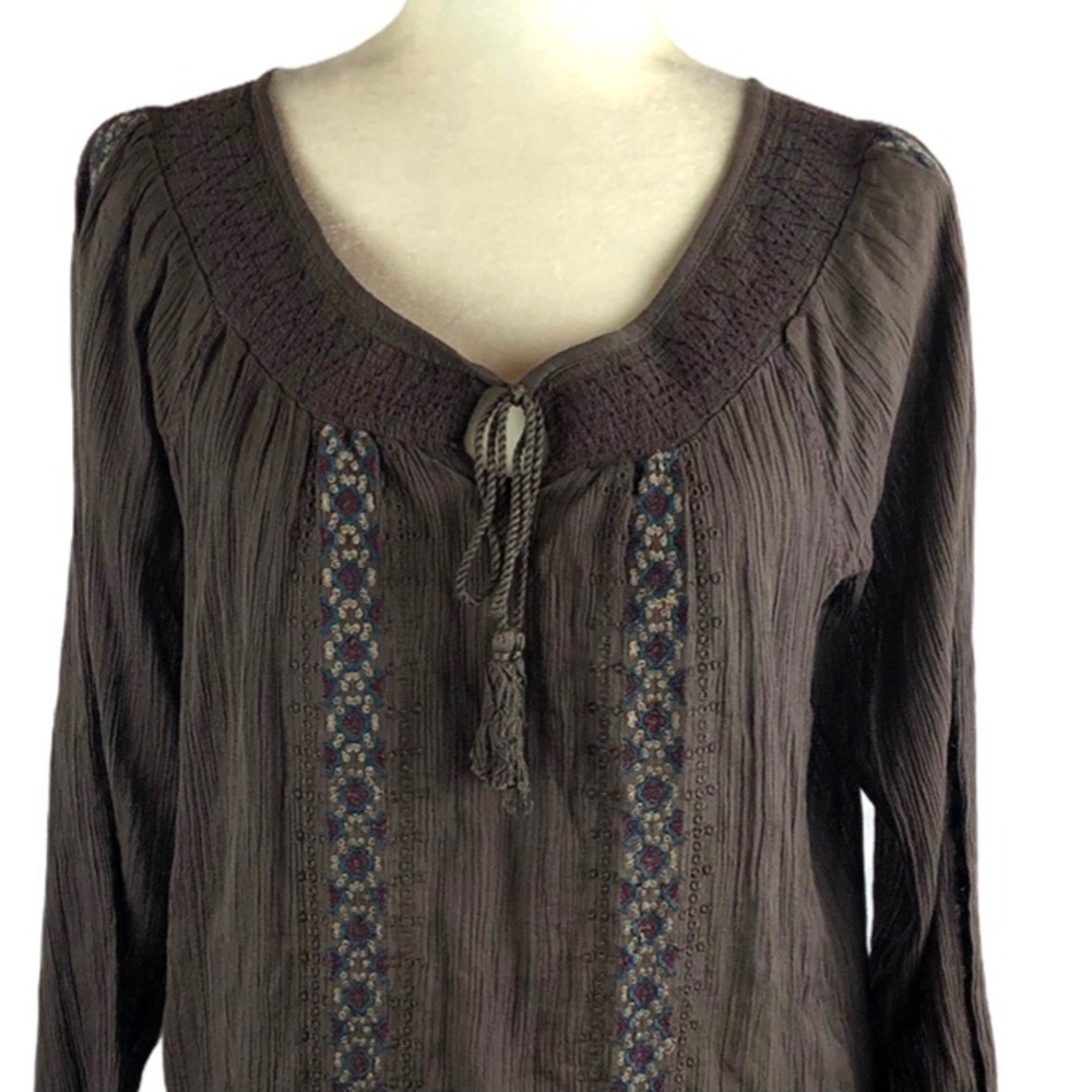 Nine West Vintage America Jeans Embroidered Top - Picture 2 of 9